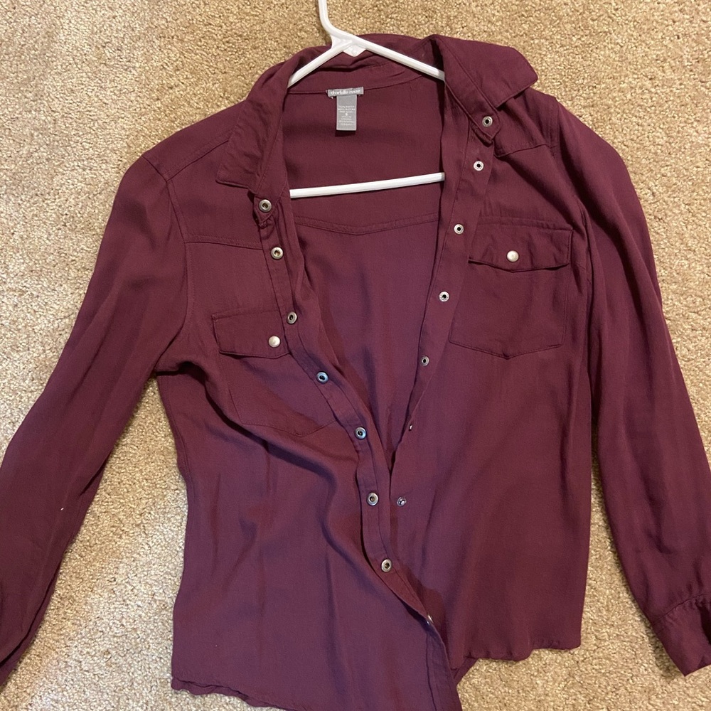Maroon Charlotte Russe cardigan small